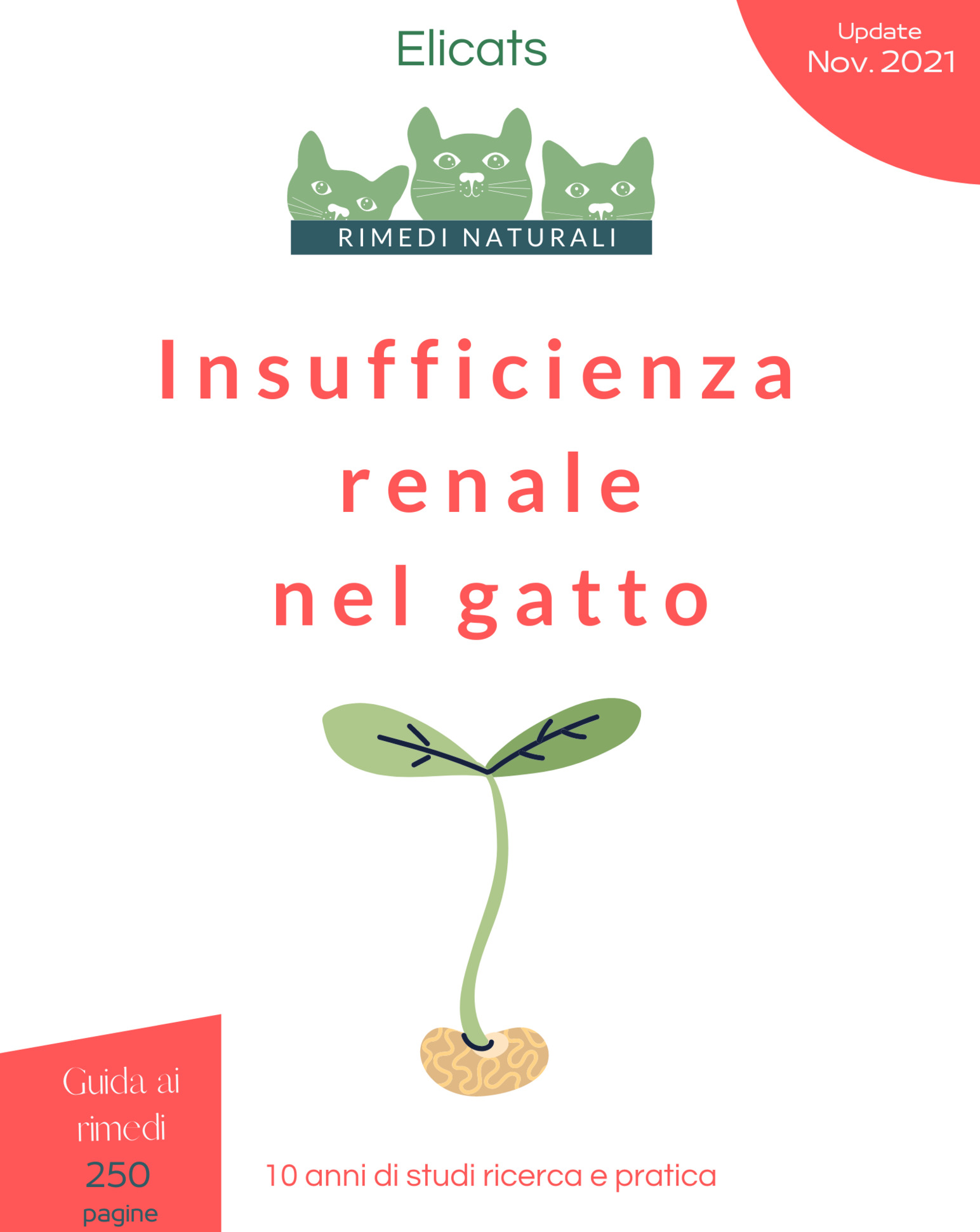 Insufficienza renale gatto rimedi naturali Elicats 2022 ebook cover