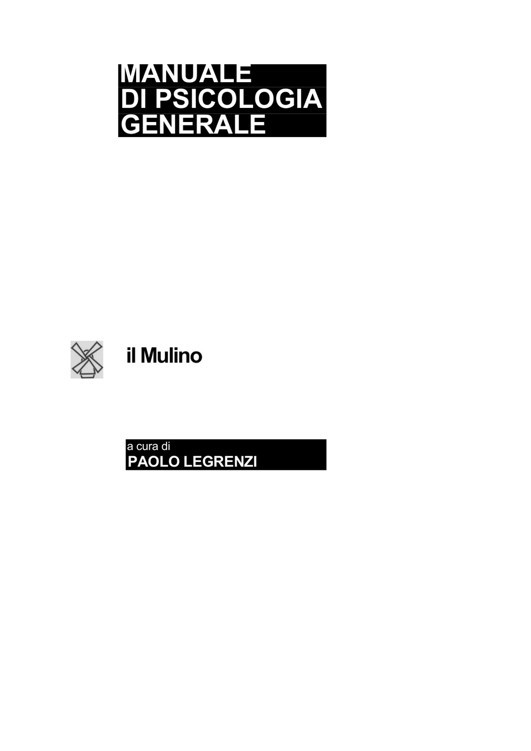manuale di psicologia generale ebook cover