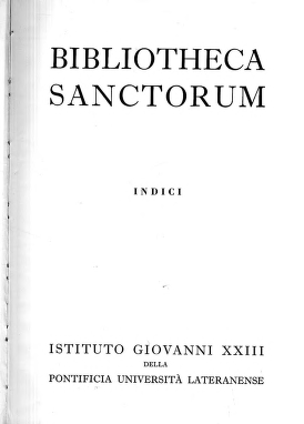 Bibliotheca Sanctorum ebook cover