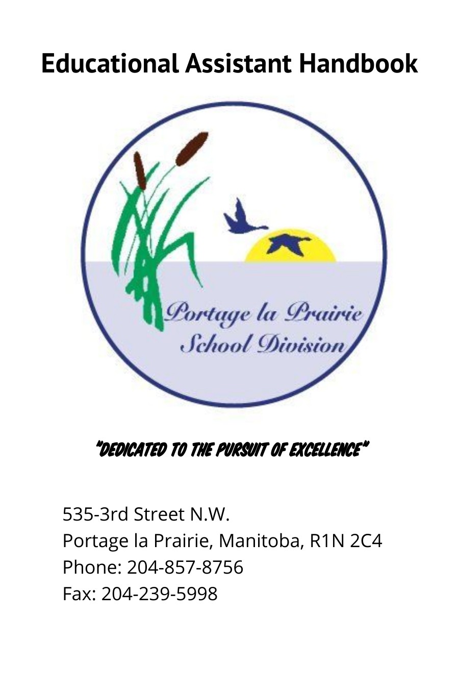 Portage la Prairie School Division ebook cover