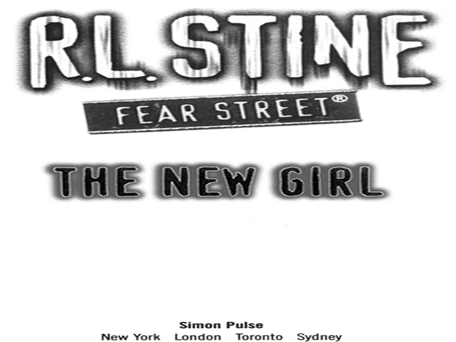The New Girl (Fear Street) ebook cover