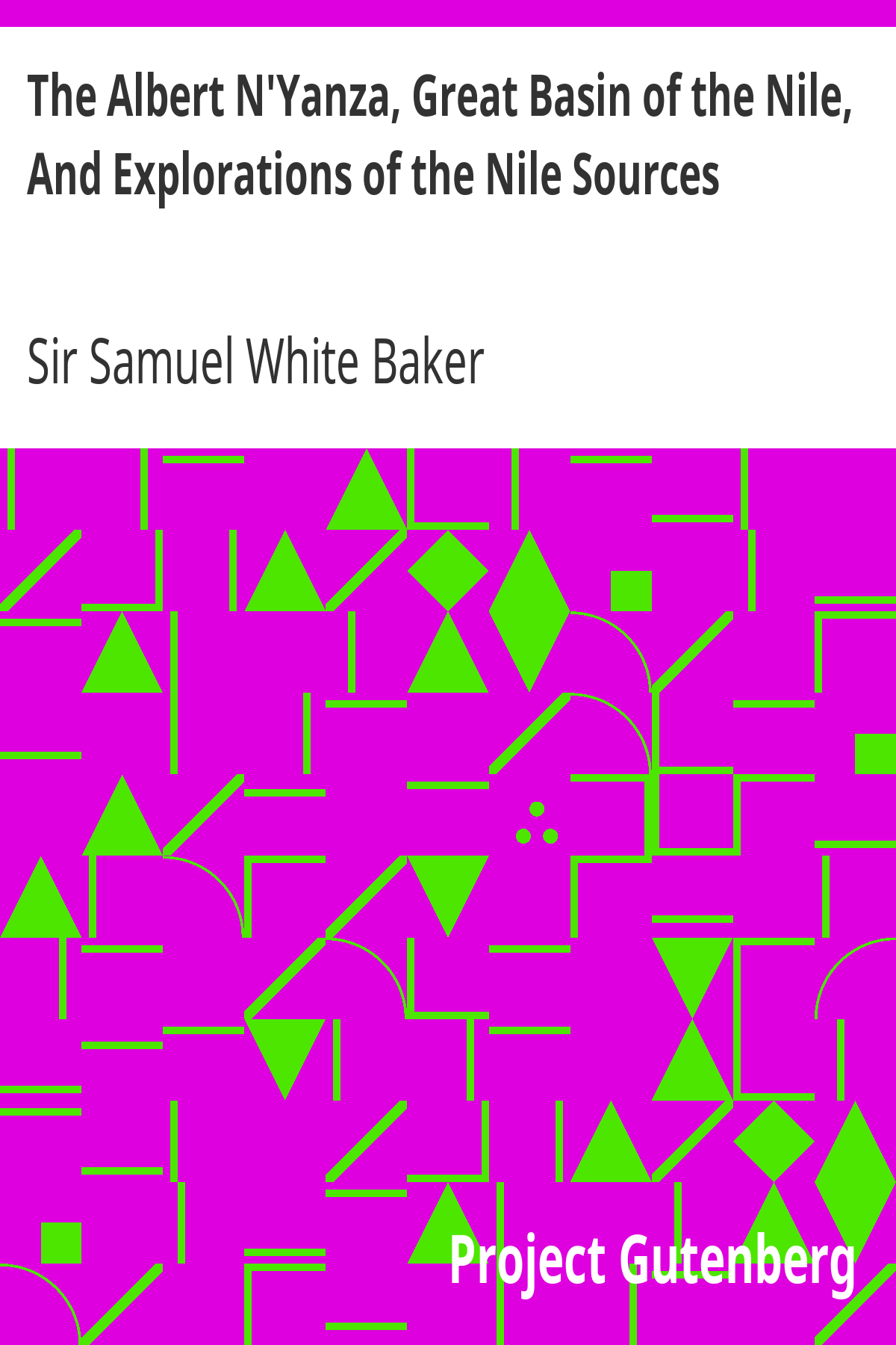 The Albert N'Yanza, Great Basin of the Nile, And Explorations of the Nile Sources ebook cover