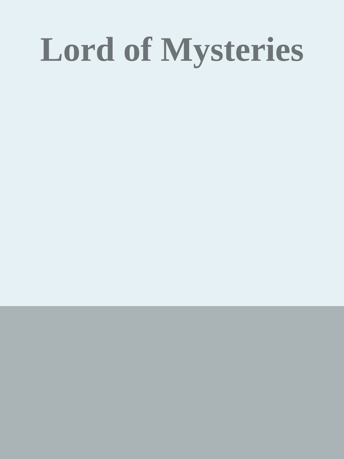 Lord of Mysteries ebook cover