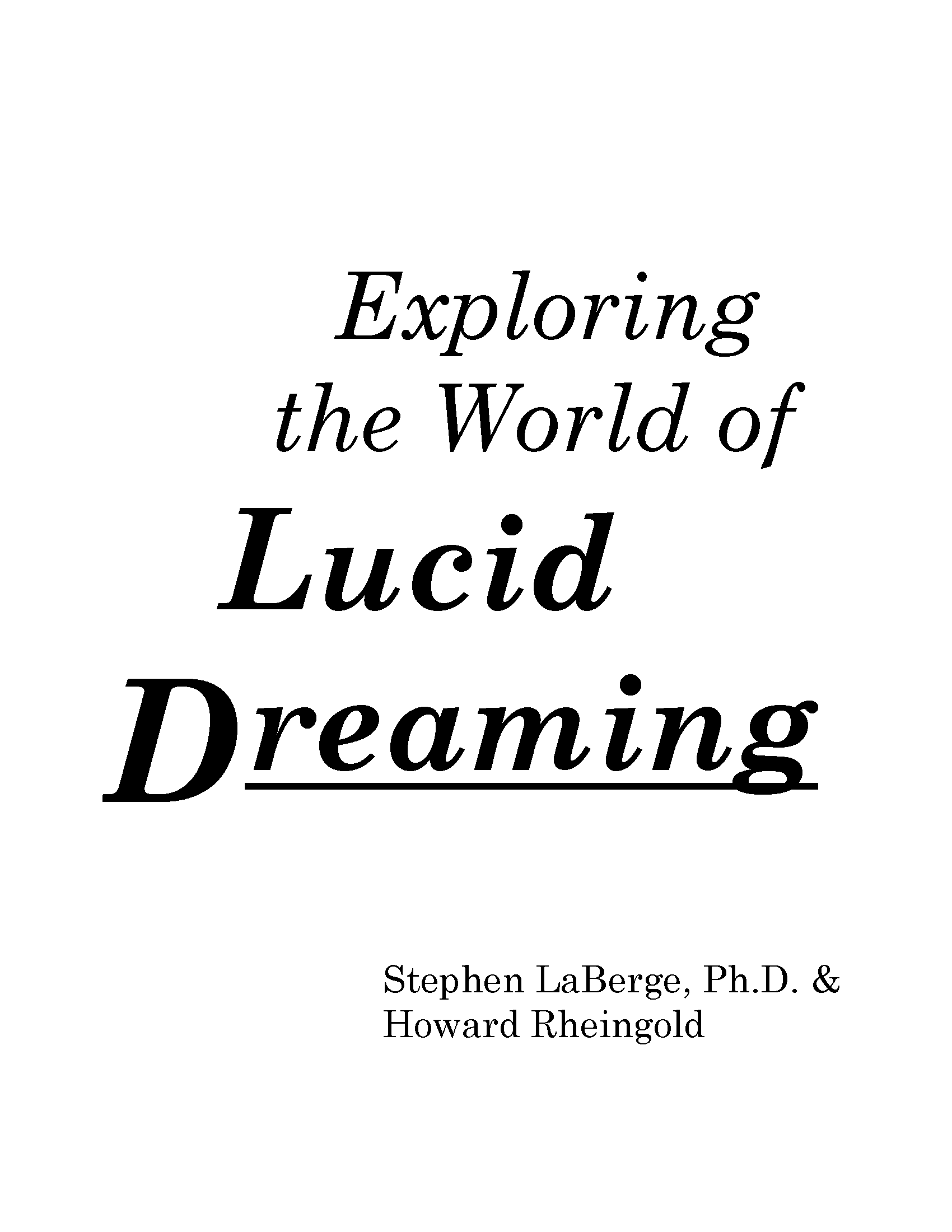 Exploring the World of Lucid Dreaming ebook cover