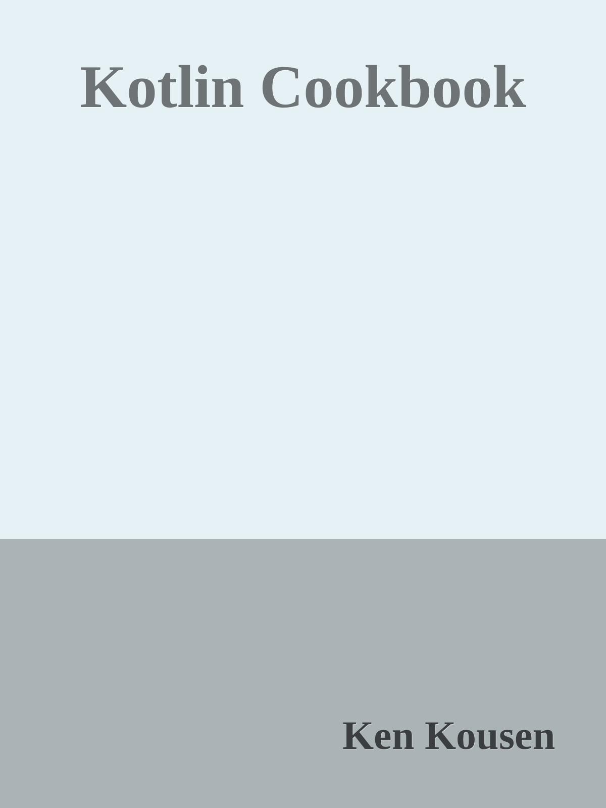 Kotlin Cookbook ebook cover