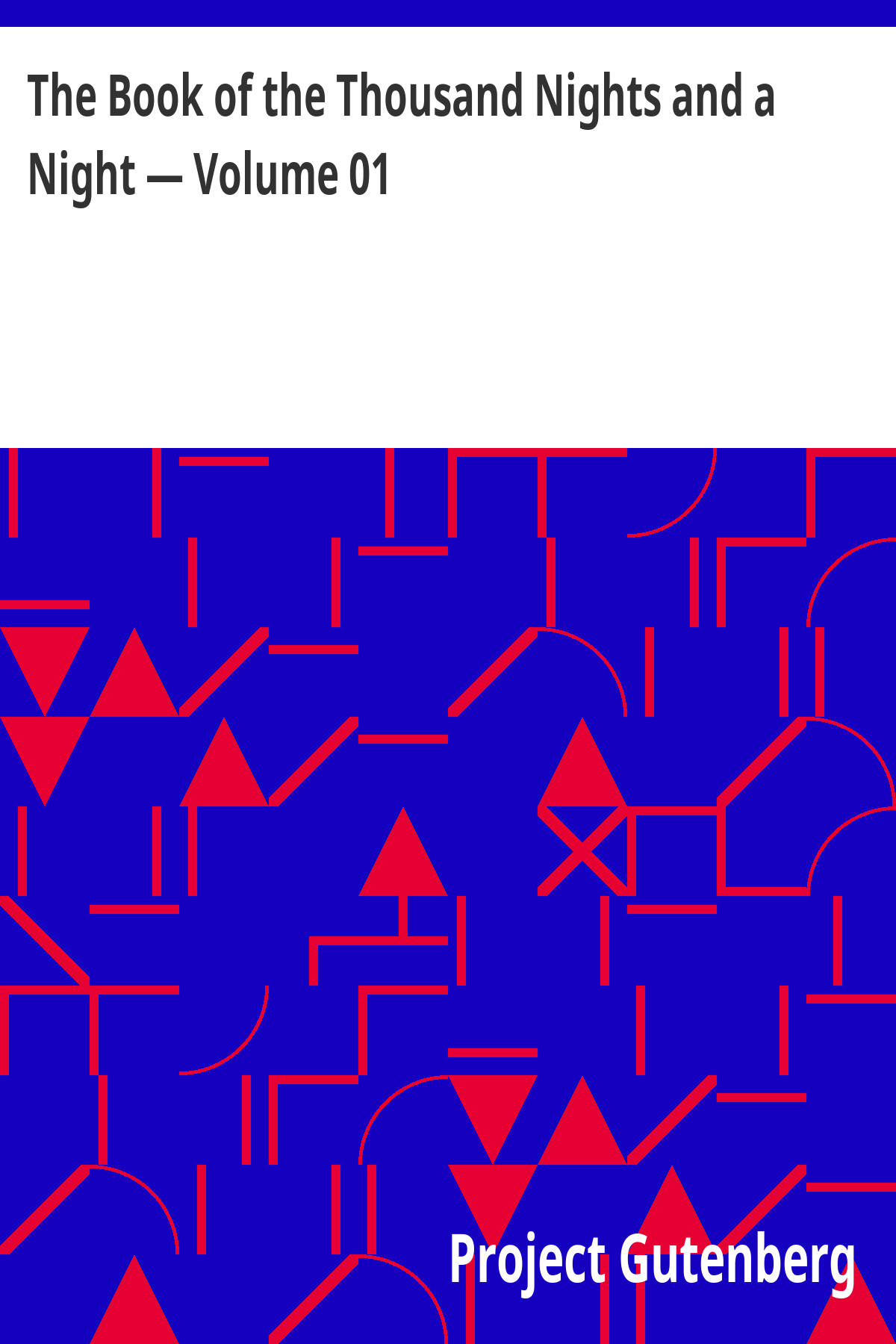 The Book of the Thousand Nights and a Night &acirc;&euro;&rdquo; Volume 01 ebook cover