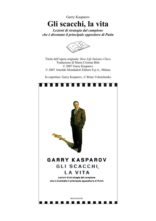 Gli Scacchi, la vita ebook cover