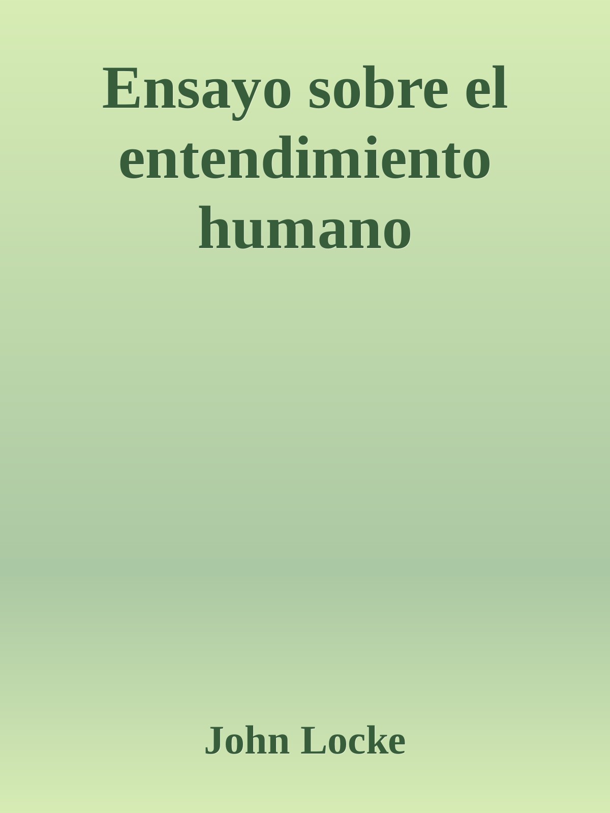 Ensayo sobre el entendimiento humano ebook cover