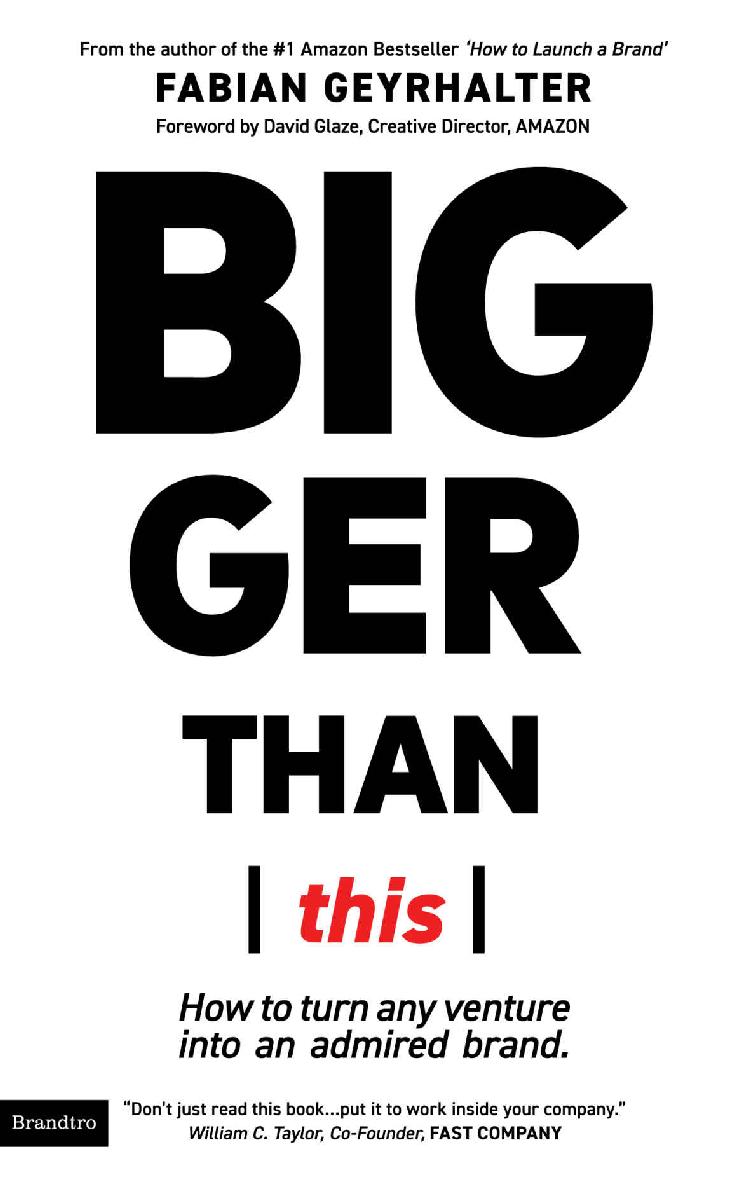 Bigger Than This: How to Turn Any Venture Into an Admired Brand ebook cover