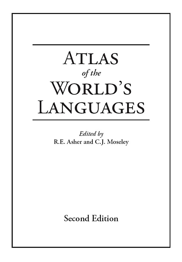 ATLAS OF THE WORLD&acirc;&euro;&trade;S LANGUAGES ebook cover