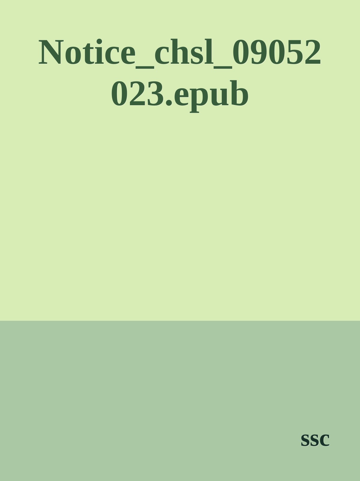 Notice_chsl_09052023.epub ebook cover