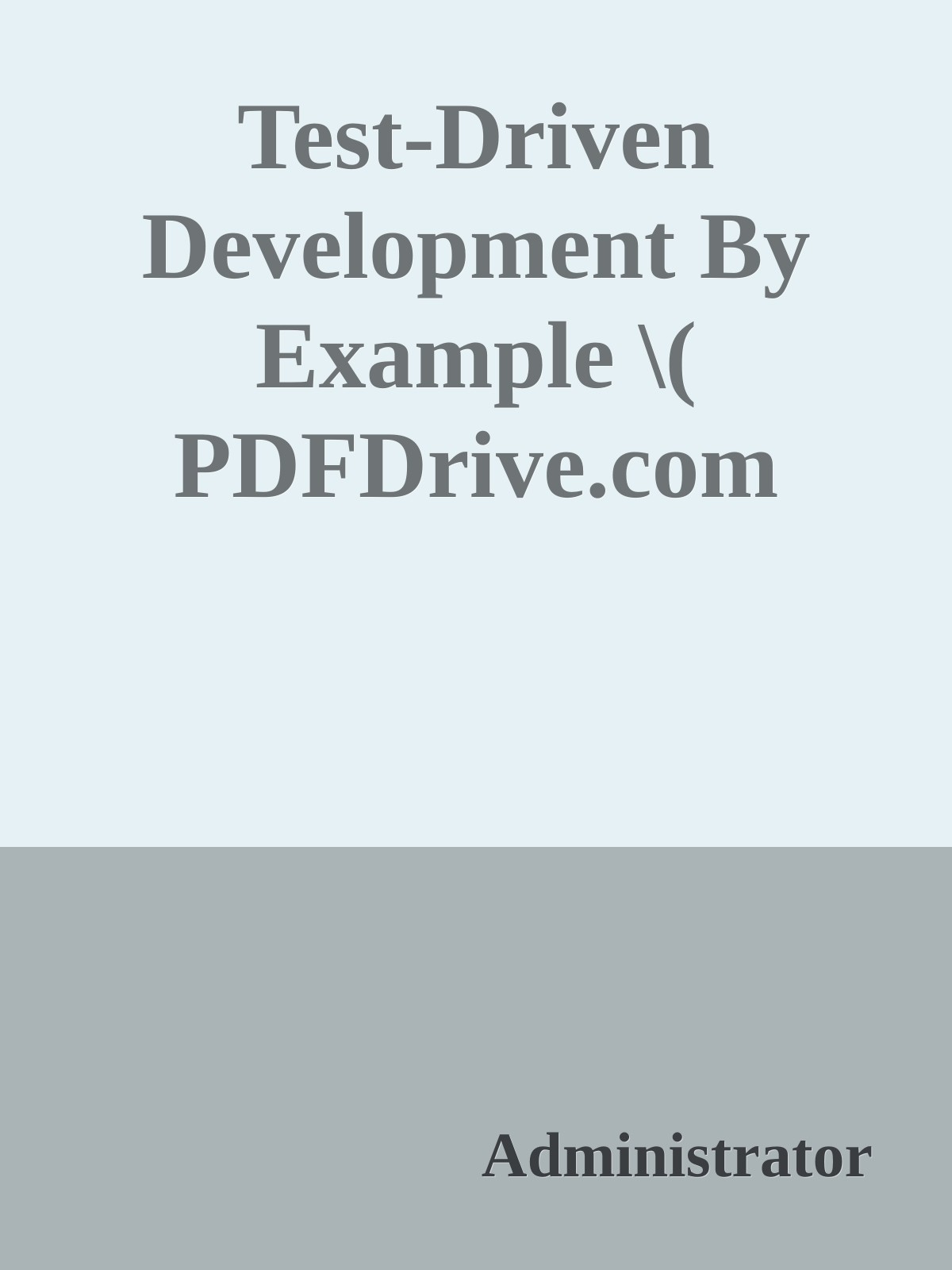 Test-Driven Development By Example \( PDFDrive.com \).epub ebook cover