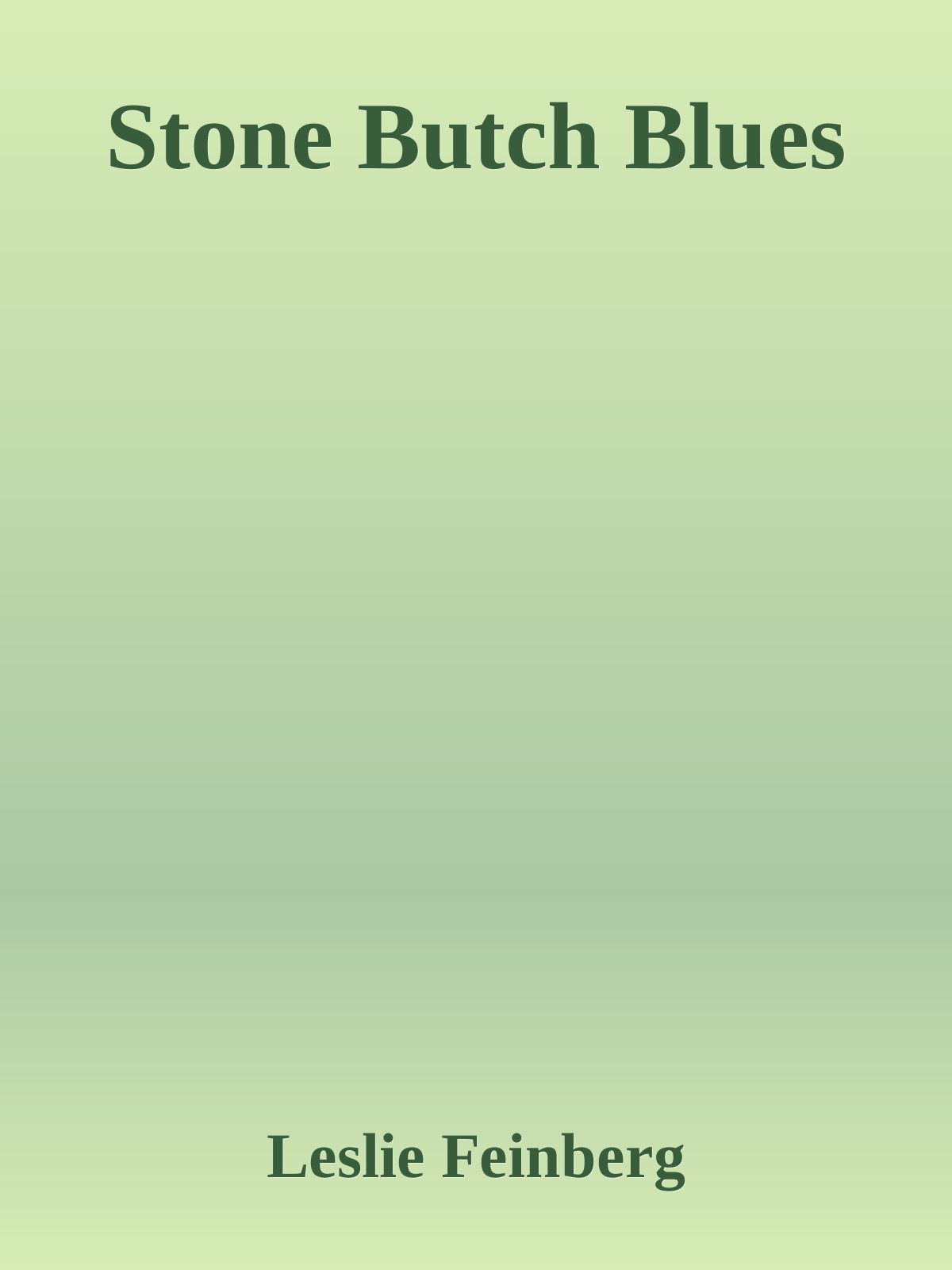 Stone Butch Blues ebook cover