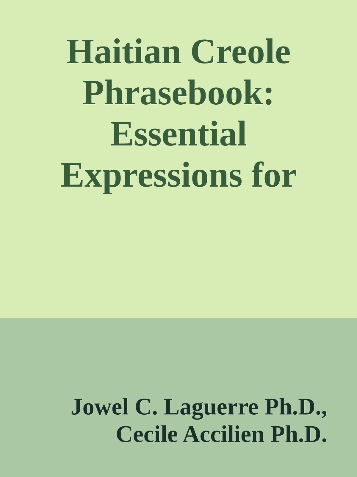 Haitian Creole Phrasebook: Essential Expressions for Communicating in Haiti ebook cover