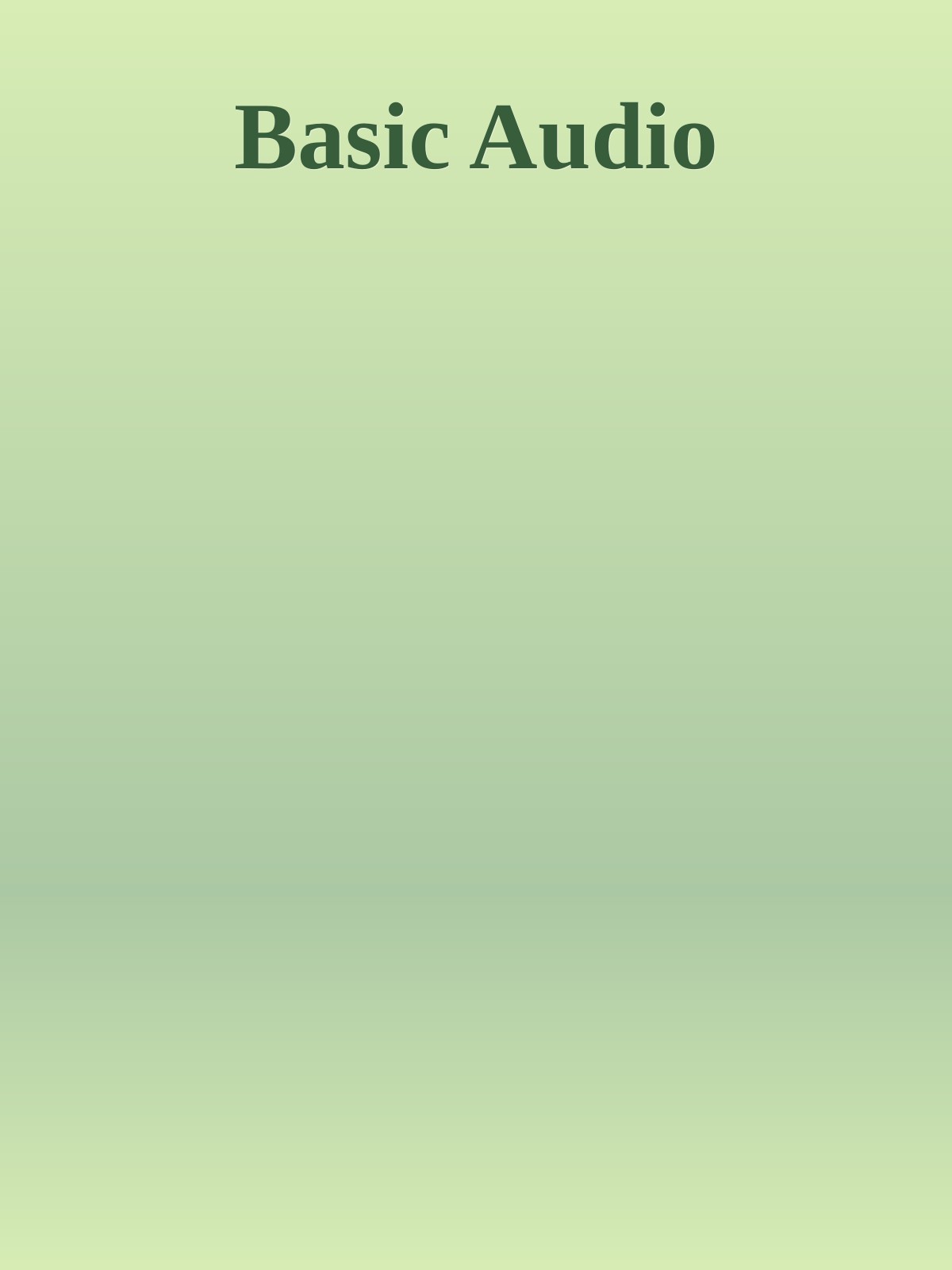 Basic Audio ebook cover