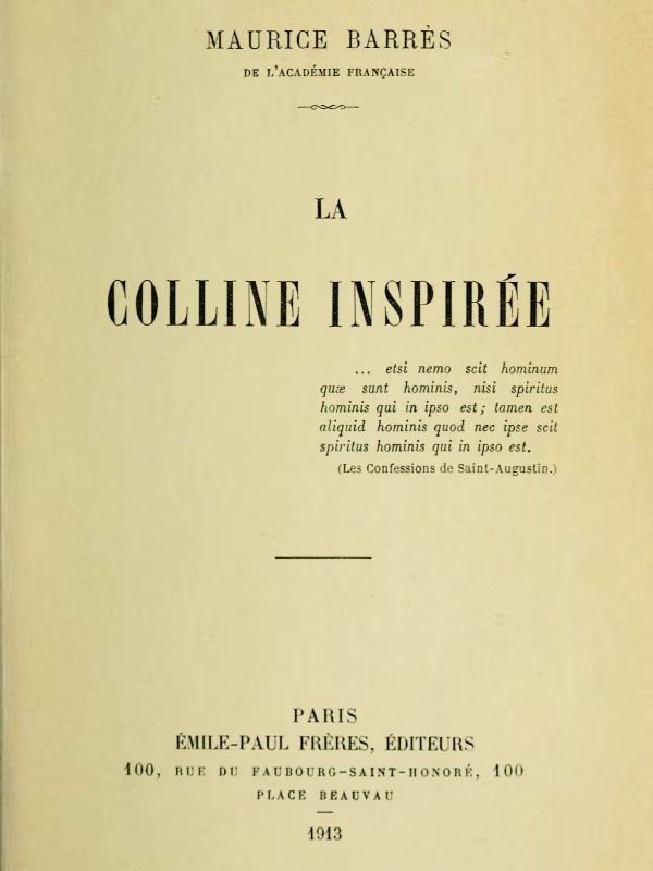 La colline inspir&Atilde;&copy;e ebook cover