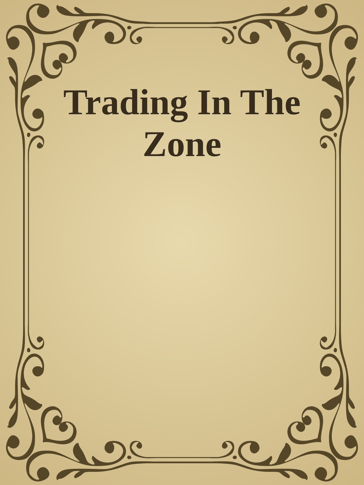 Trading In The Zone ebook cover