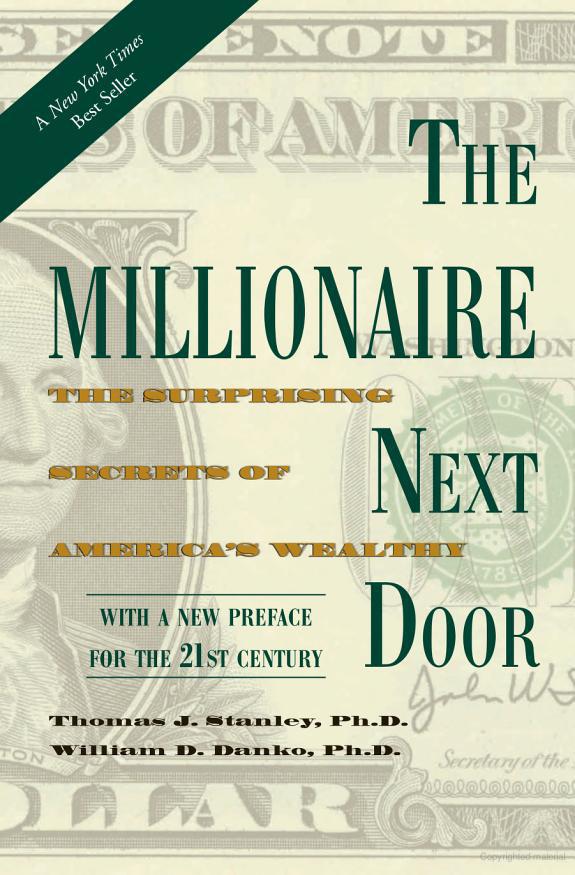 The Millionaire Next Door: The Surprising Secrets of America's Wealthy ebook cover