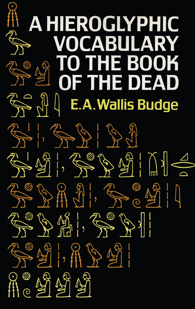 Hieroglyphic Vocabulary to the Book of the Dead ebook cover