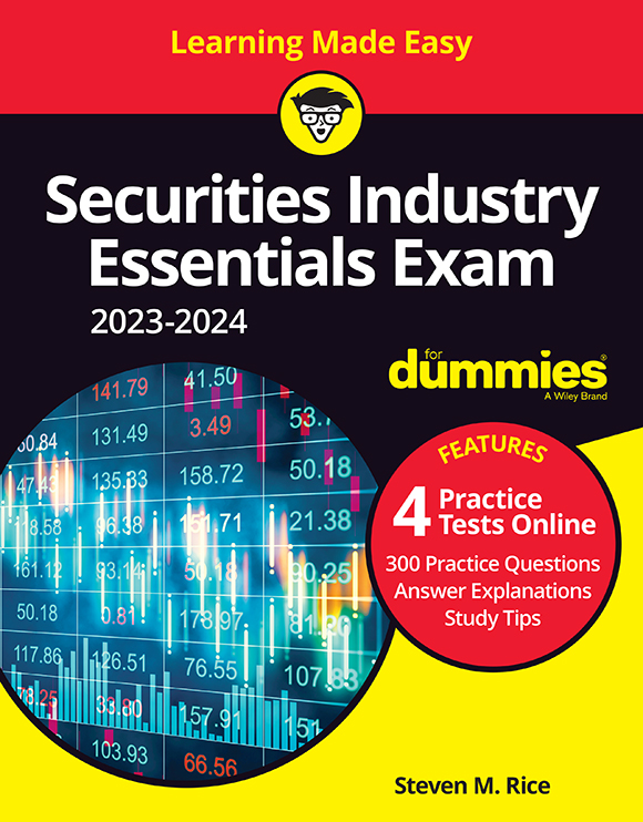 Securities Industry Essentials Exam 2023-2024 For Dummies with Online Practice ebook cover