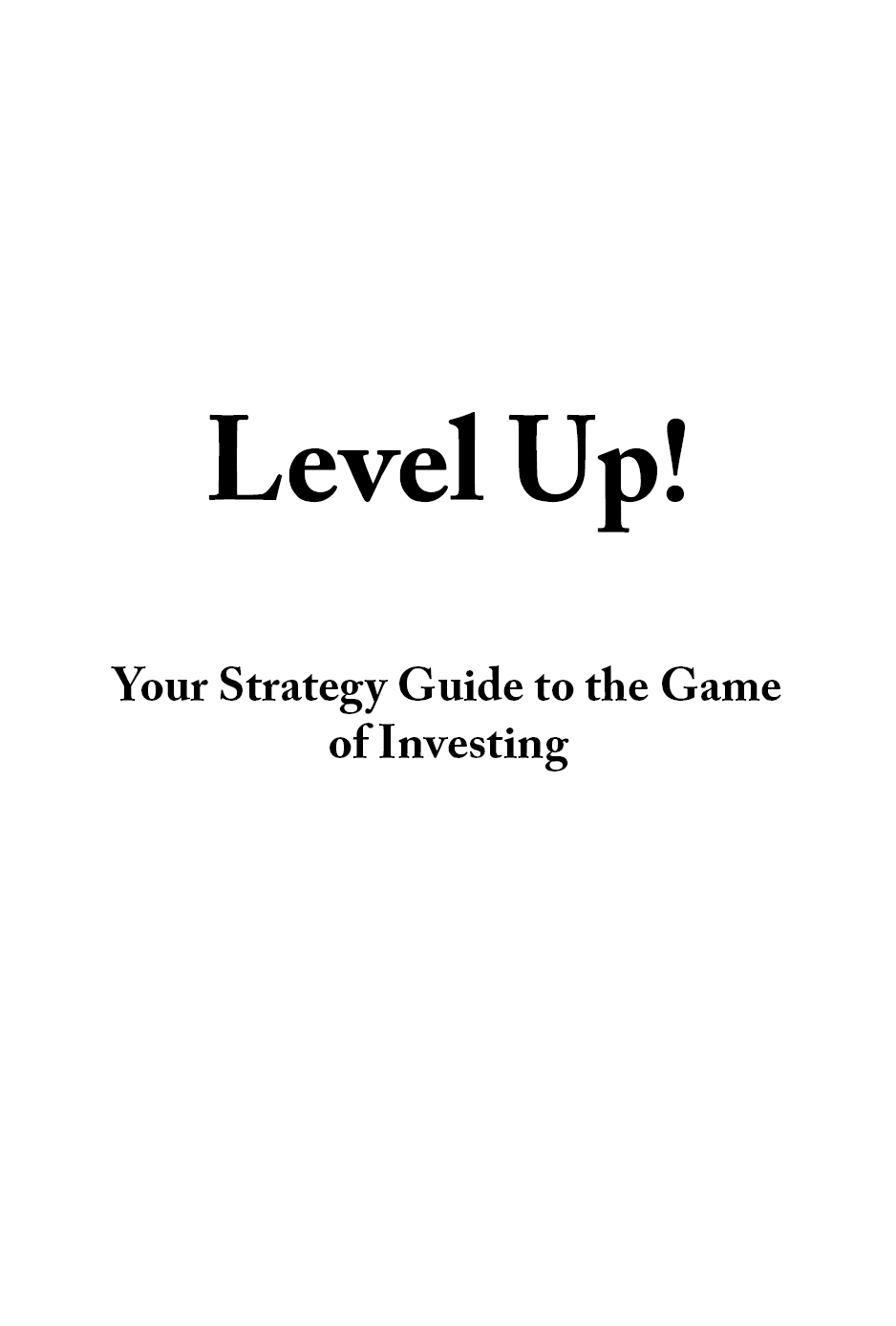 Level Up! ebook cover