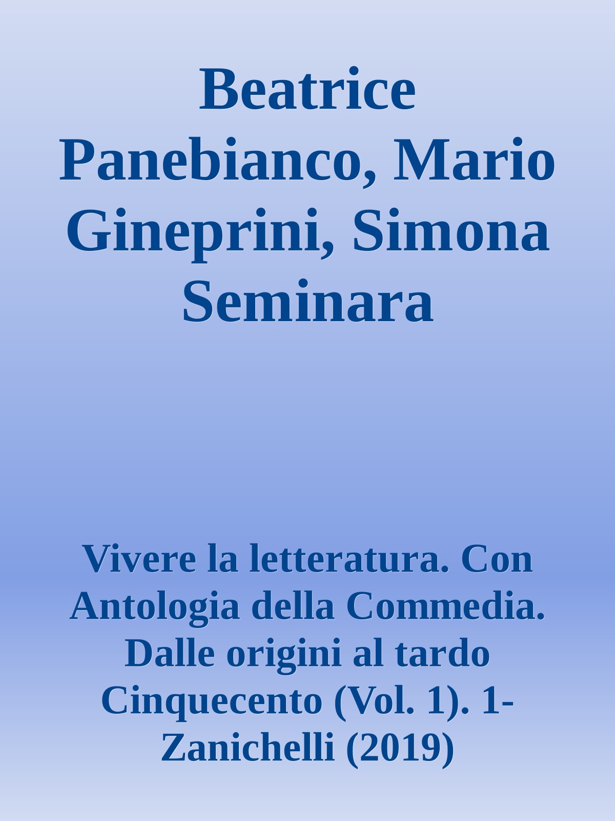 Beatrice Panebianco, Mario Gineprini, Simona Seminara ebook cover