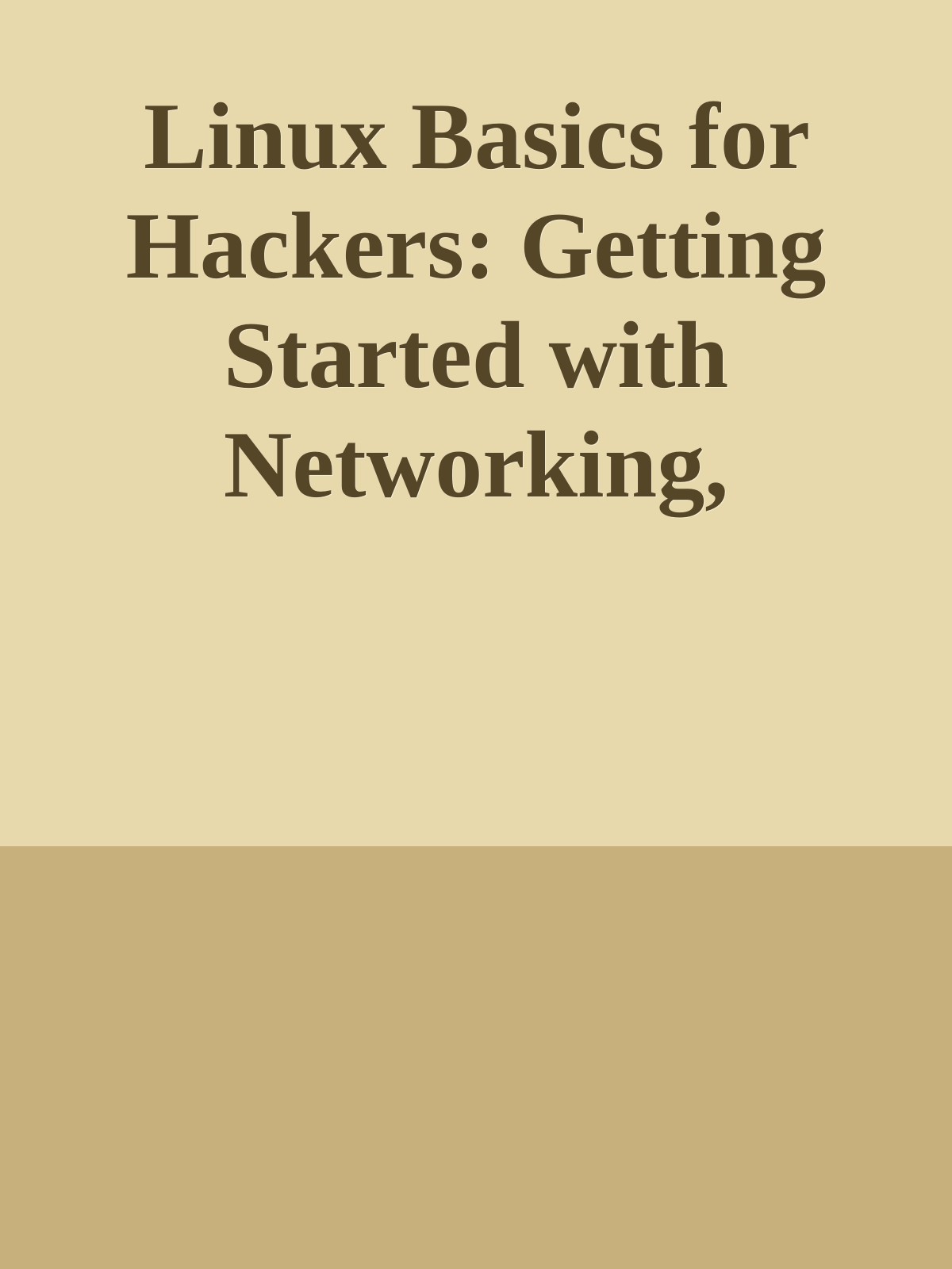 Linux Basics for Hackers: Getting Started with Networking, Scripting, and Security in Kali \( PDFDrive.com \).epub ebook cover