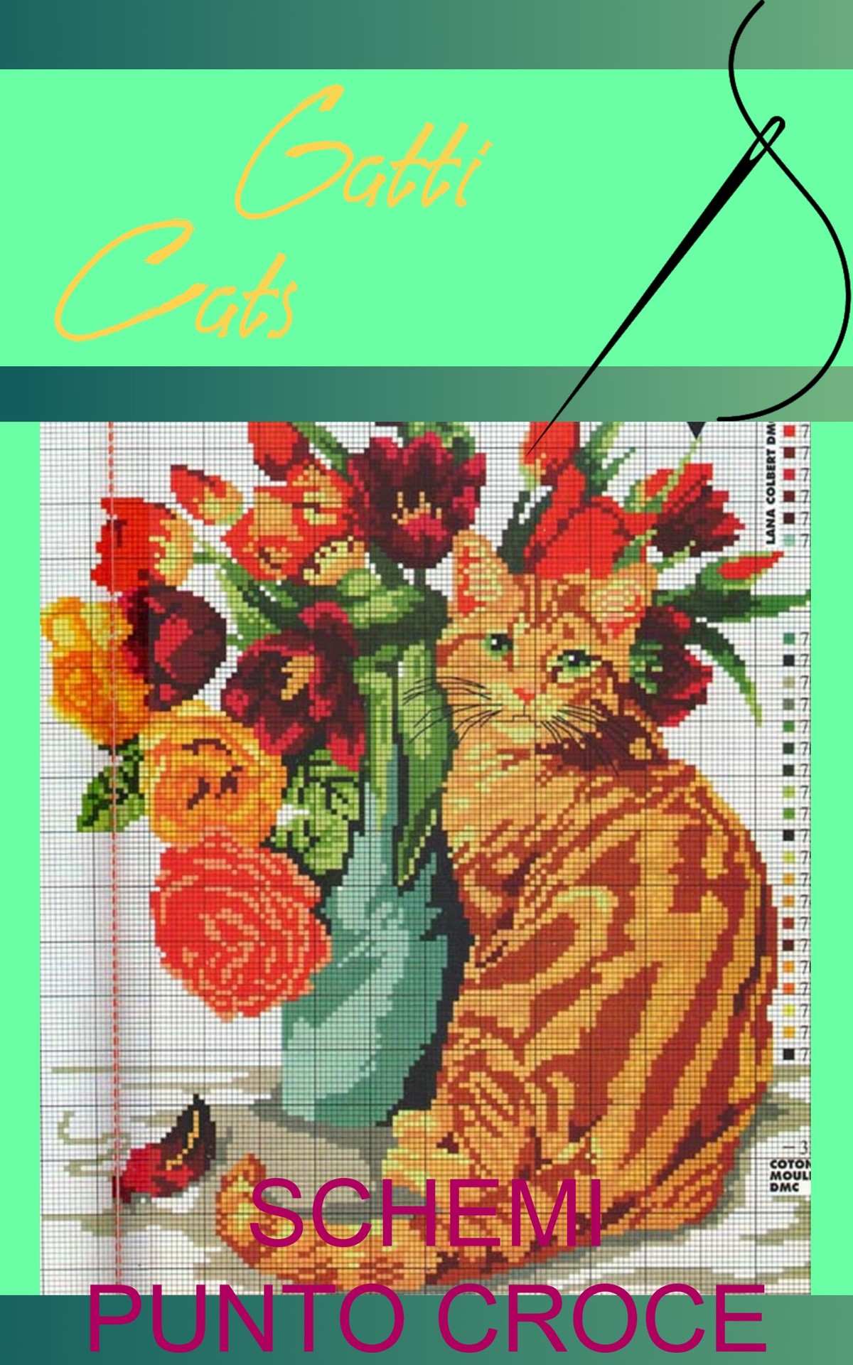Gatti - Cats - Schemi a punto croce: SCHEMI PUNTO CROCE (Italian Edition) ebook cover