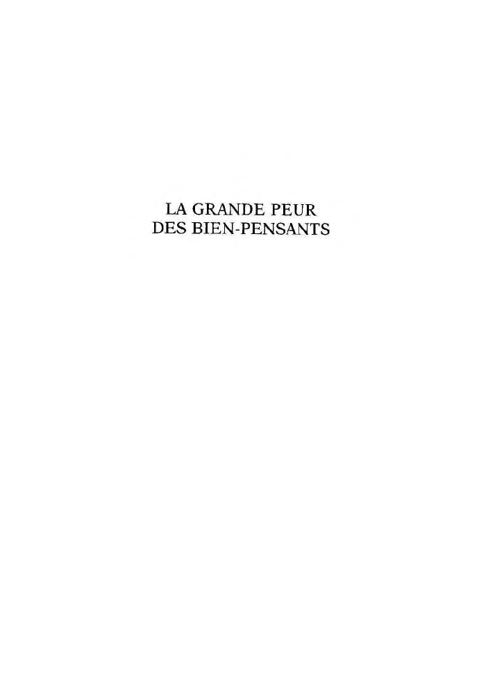 Grande Peur Des Bien Pensants Georges Bernanos ebook cover