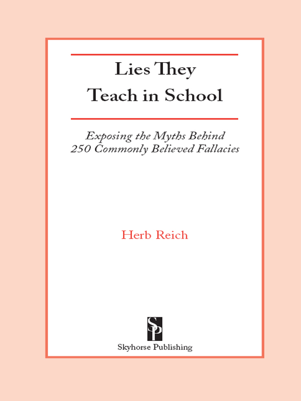 Lies They Teach in School ebook cover