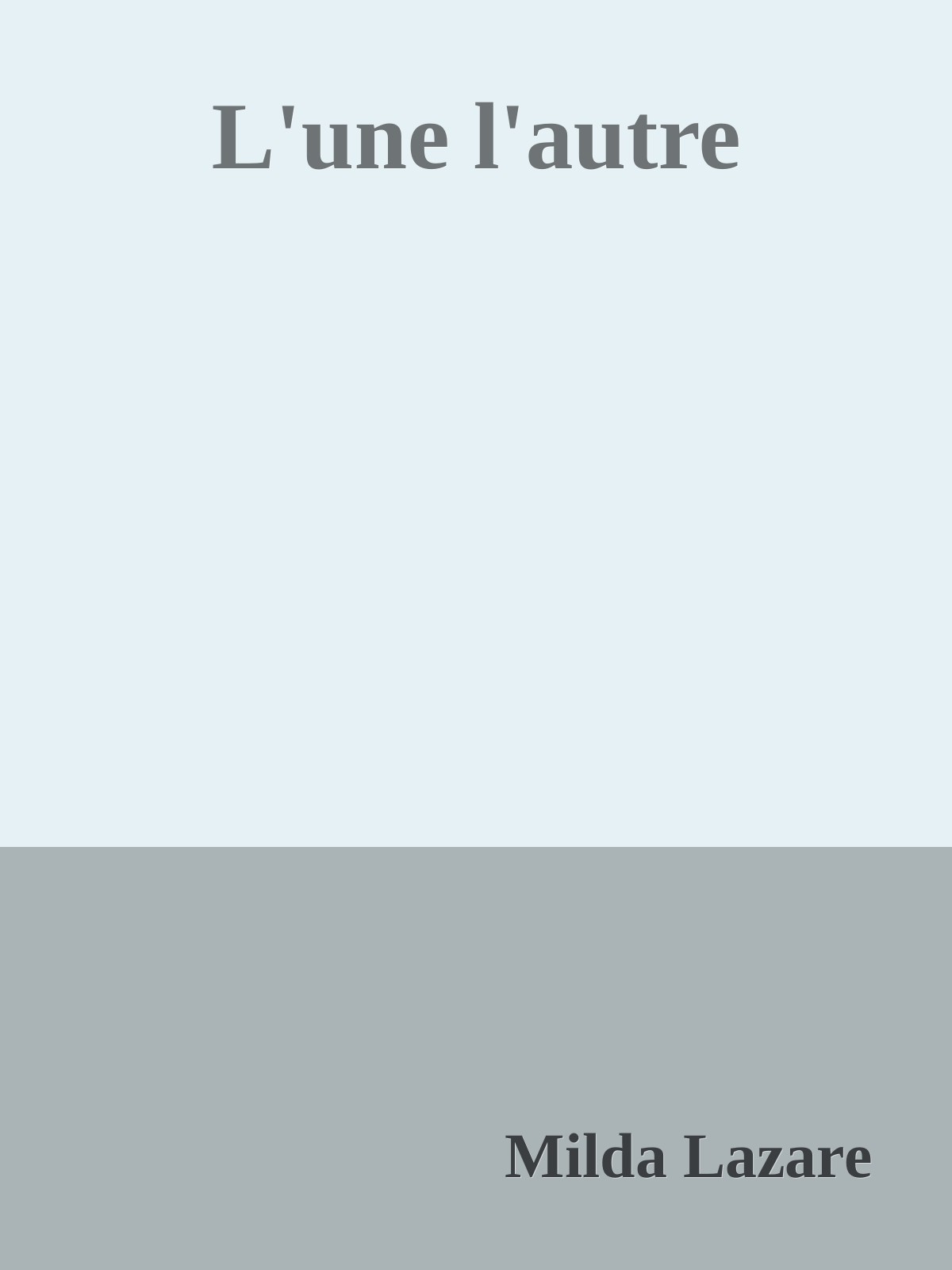 L'une l'autre ebook cover