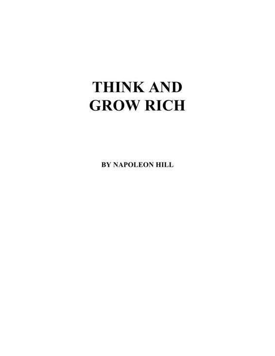 Think and Grow Rich ebook cover