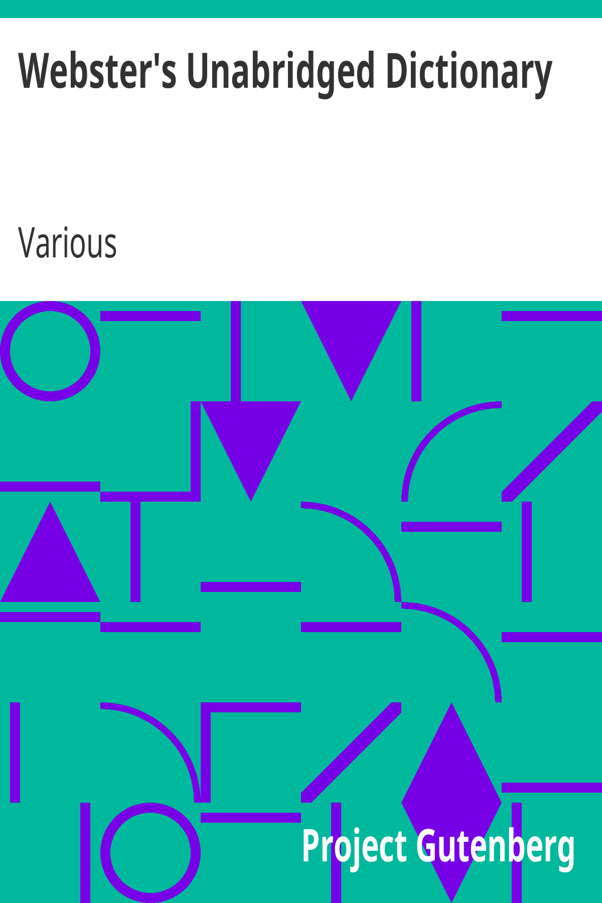 Webster's Unabridged Dictionary ebook cover