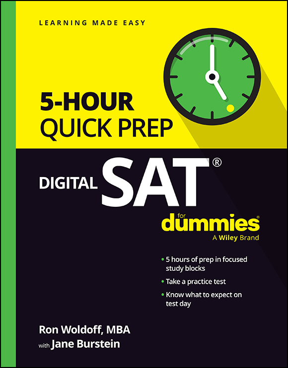 Digital SAT&Acirc;&reg; 5-Hour Quick Prep For Dummies&Acirc;&reg; ebook cover