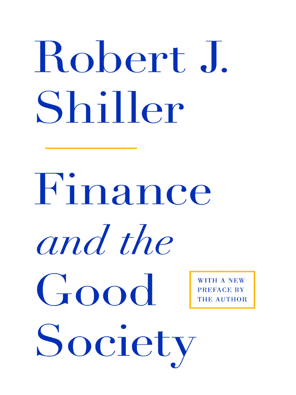 Finance and the Good Society (New in Paperback) ebook cover