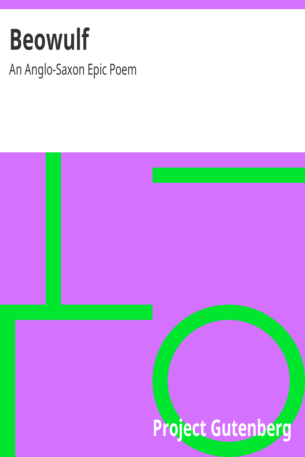 Beowulf: An Anglo-Saxon Epic Poem ebook cover