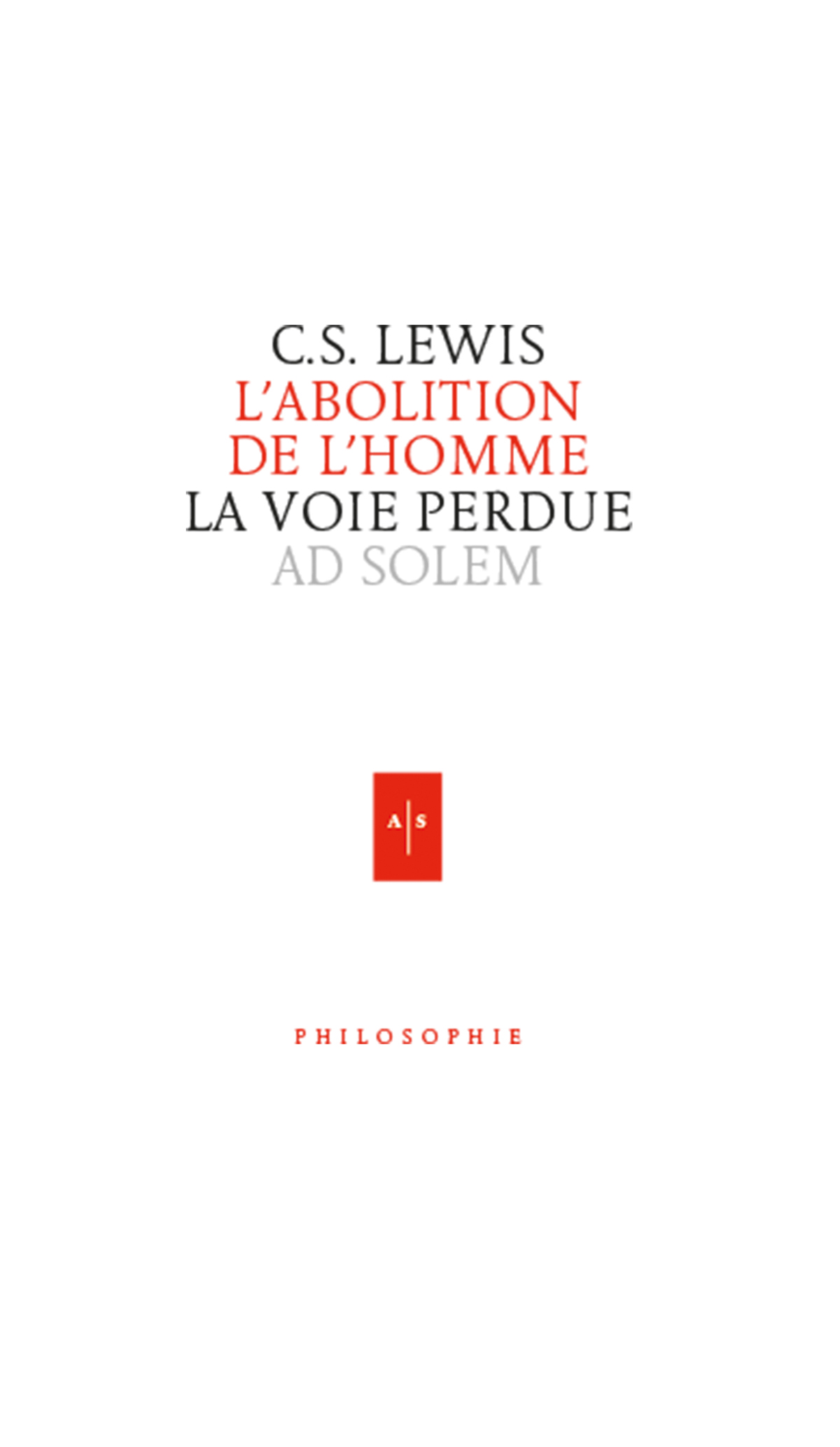 L'abolition de l'homme ebook cover