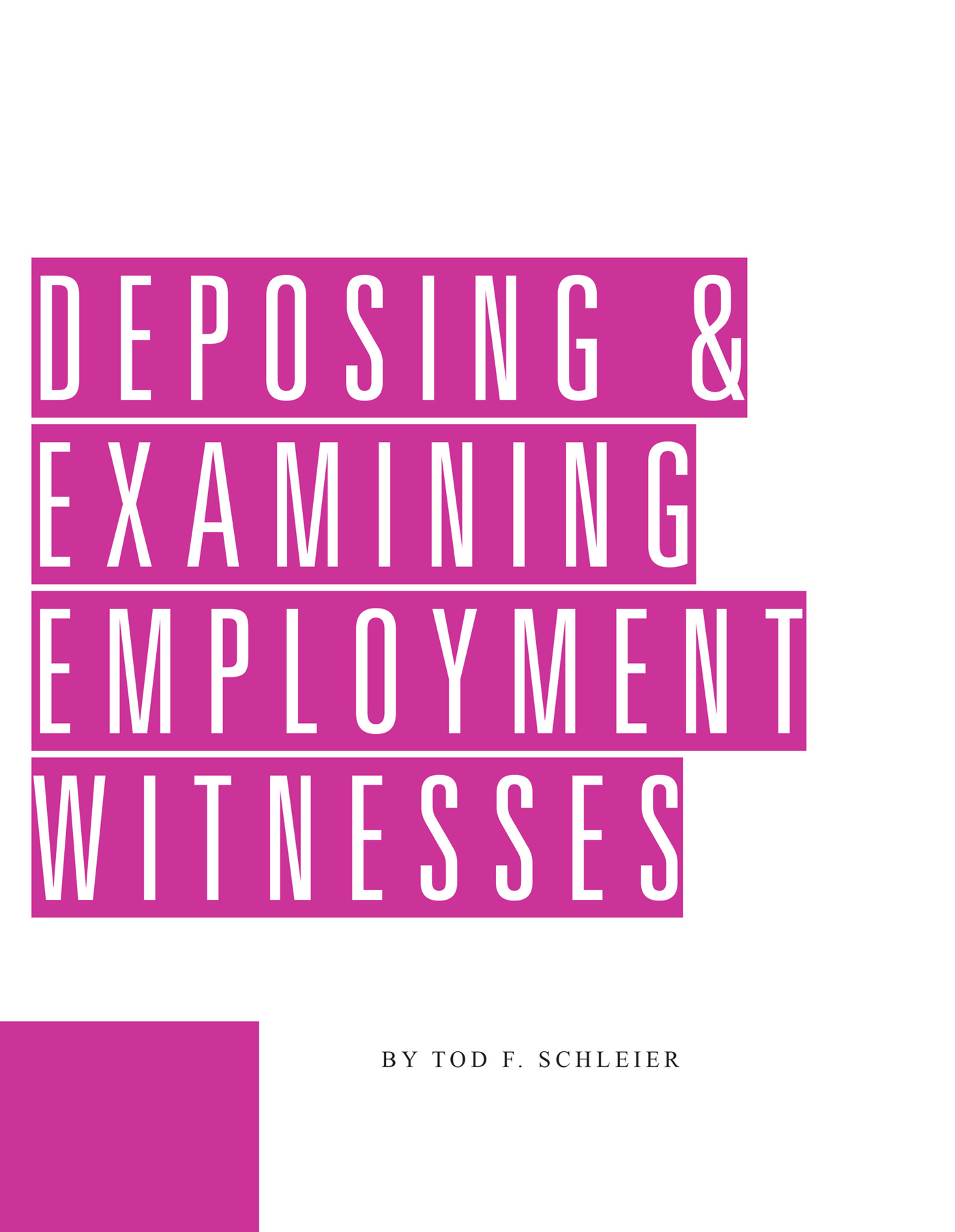 Deposing & Examining Employment Witnesses ebook cover