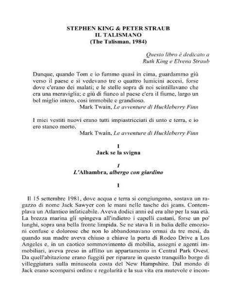 Il Talismano ebook cover