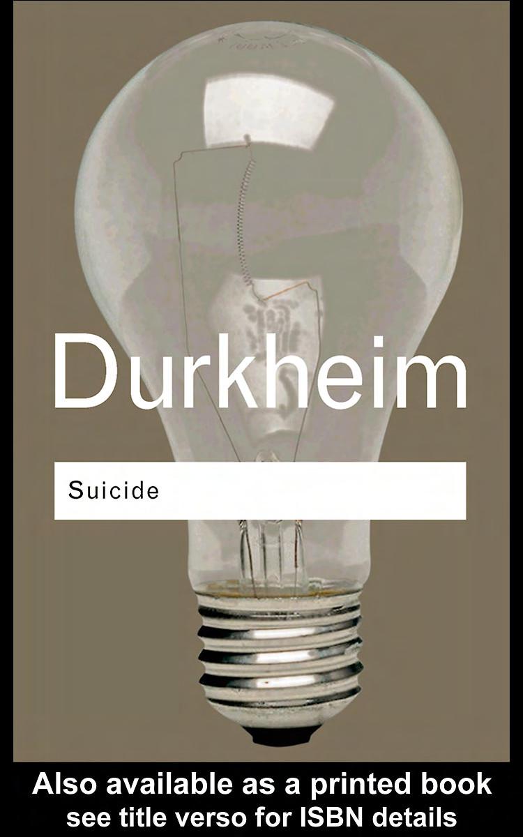 Suicide &Acirc;&middot; A Study in Sociology ebook cover
