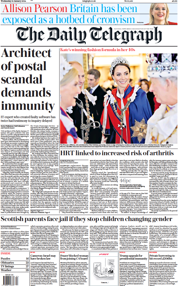 The Daily Telegraph (10 Jan 2024) ebook cover