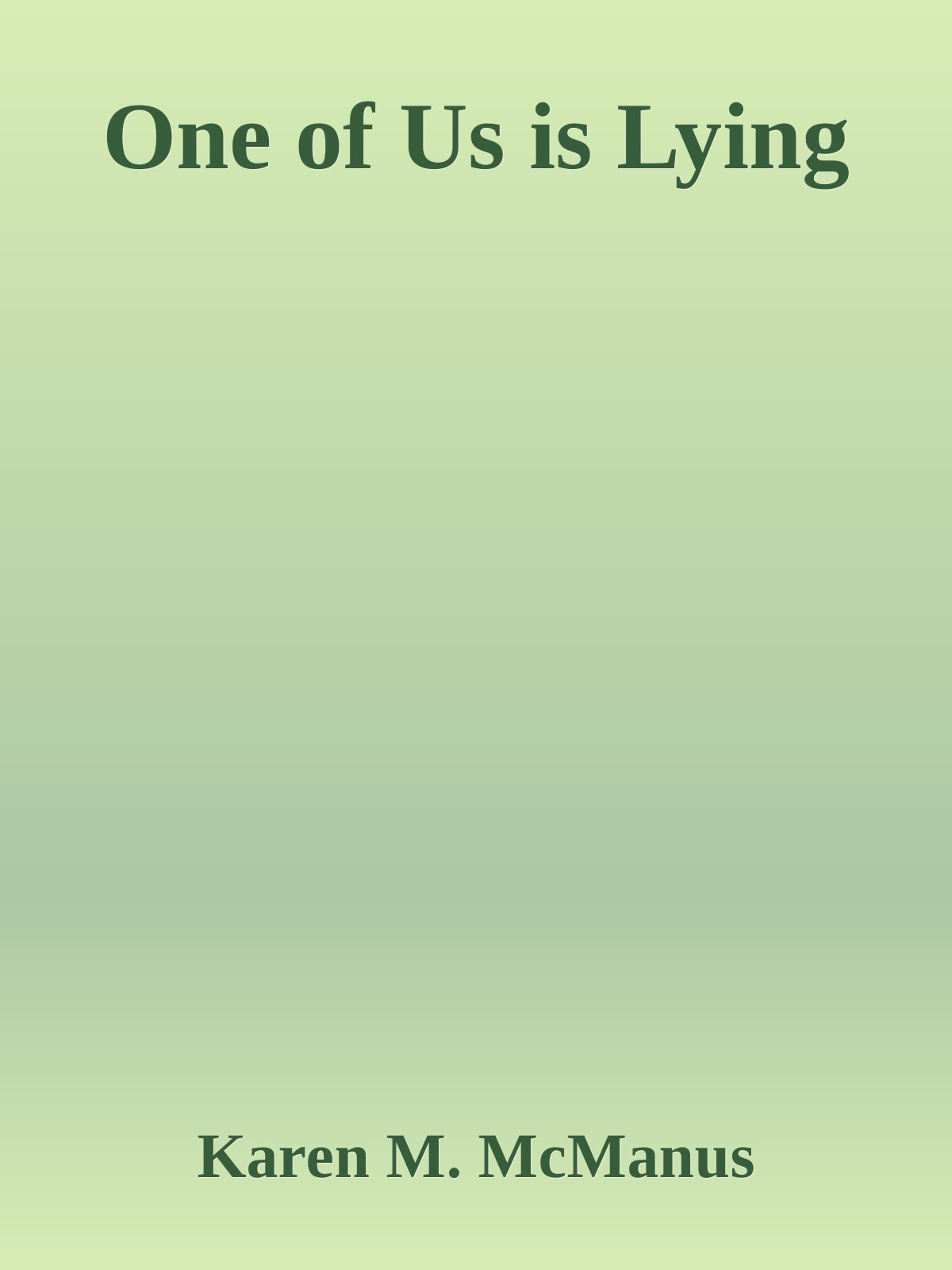 One of Us is Lying ebook cover