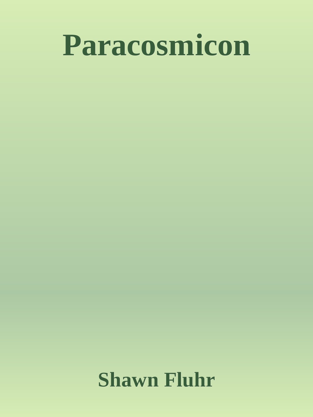 Paracosmicon ebook cover