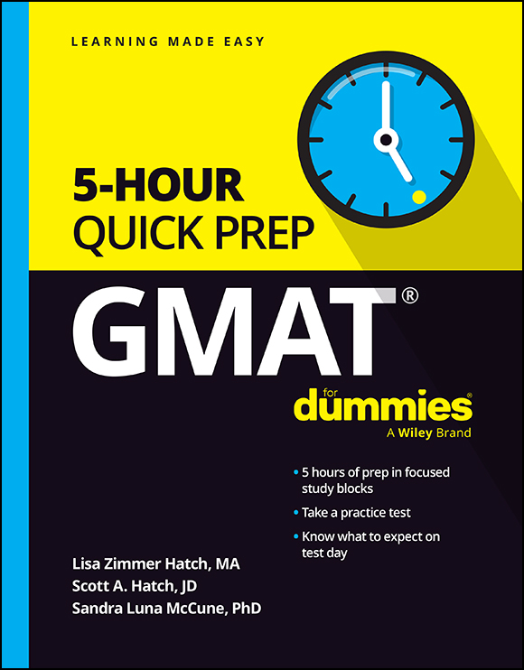 GMAT&Acirc;&reg; 5-Hour Quick Prep For Dummies&Acirc;&reg; ebook cover