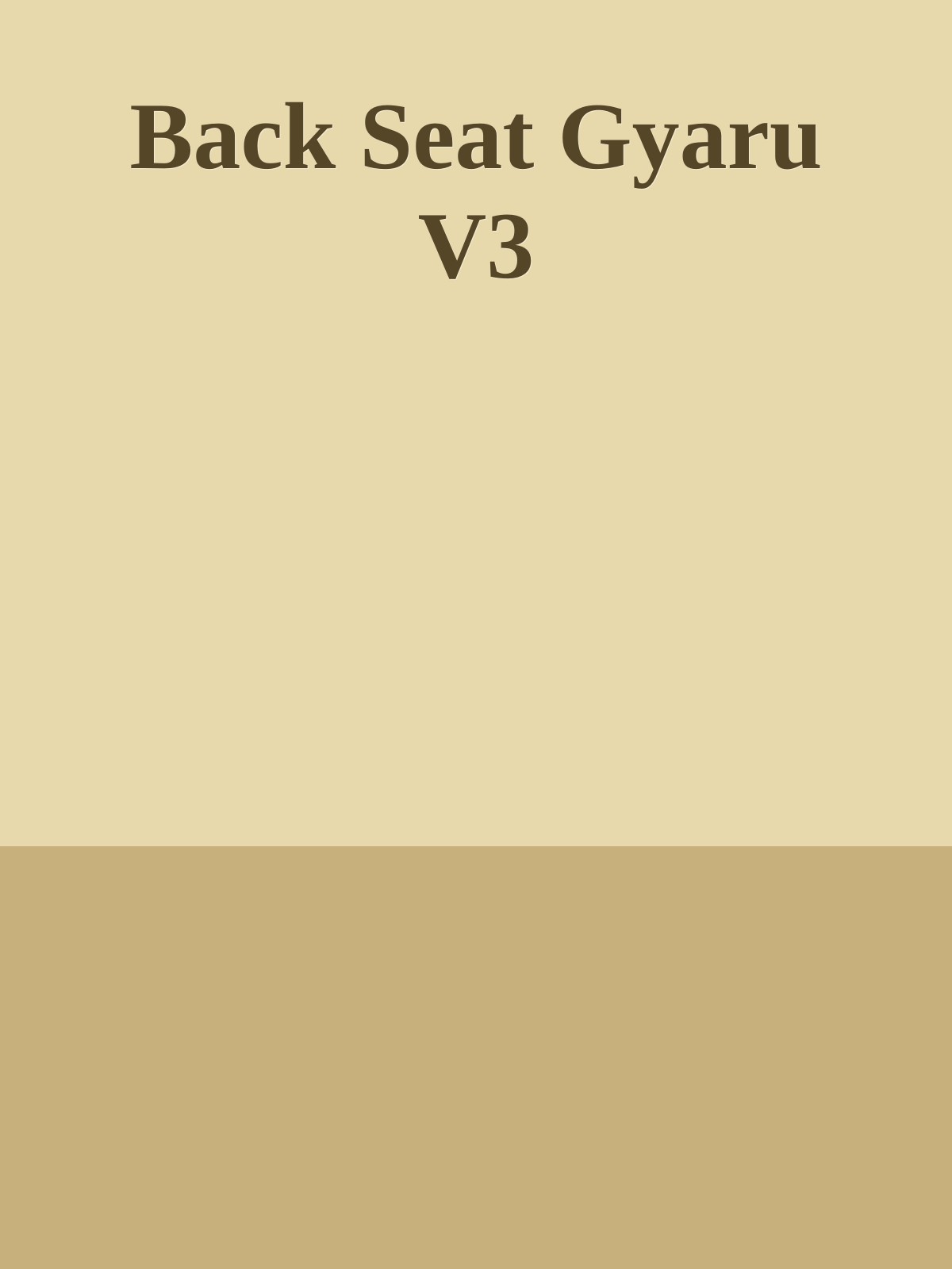 Back Seat Gyaru V3 ebook cover