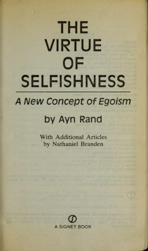 The Virtue of Selfishness: A New Concept of Egoism ebook cover