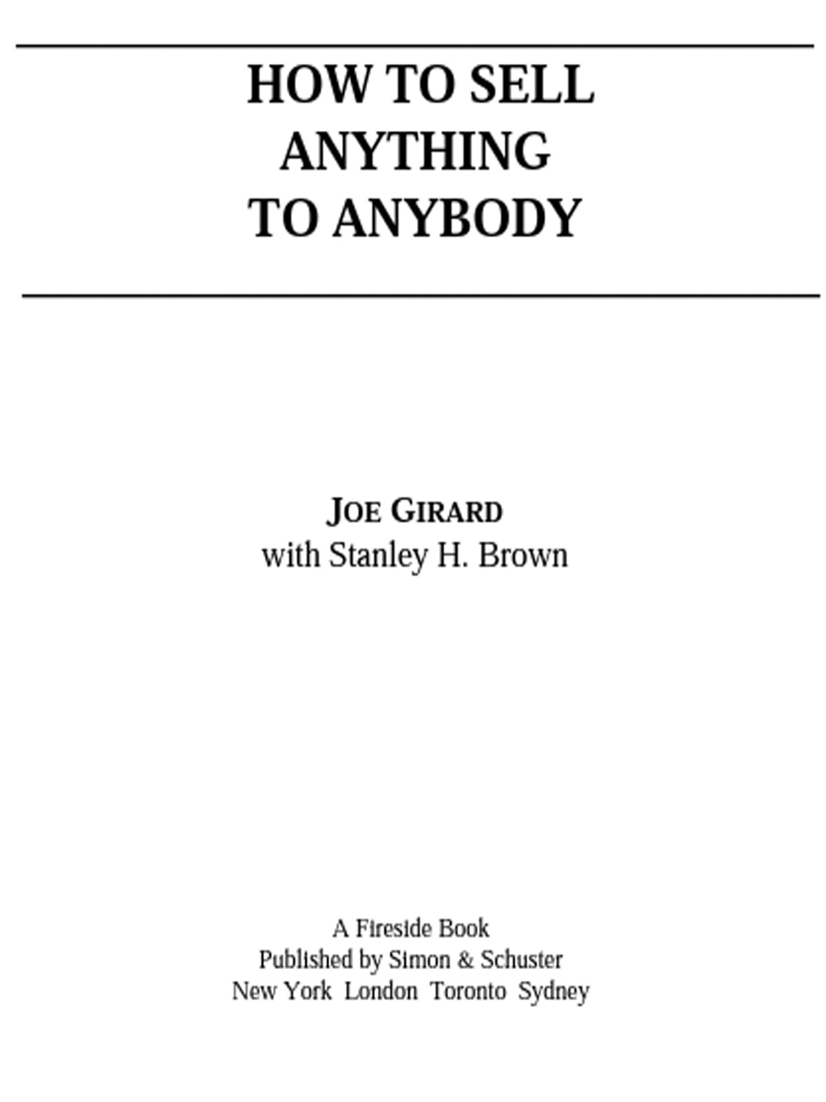 How to Sell Anything to Anybody ebook cover