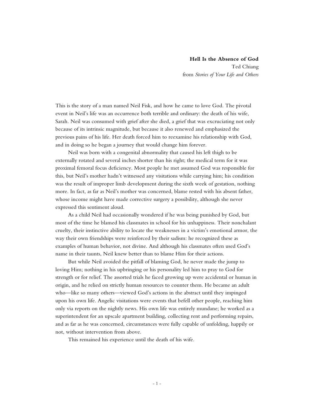 Hell Is the Absence of God ebook cover