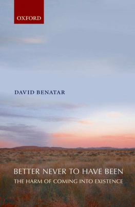 David Benatar Better Never To Have Been ebook cover