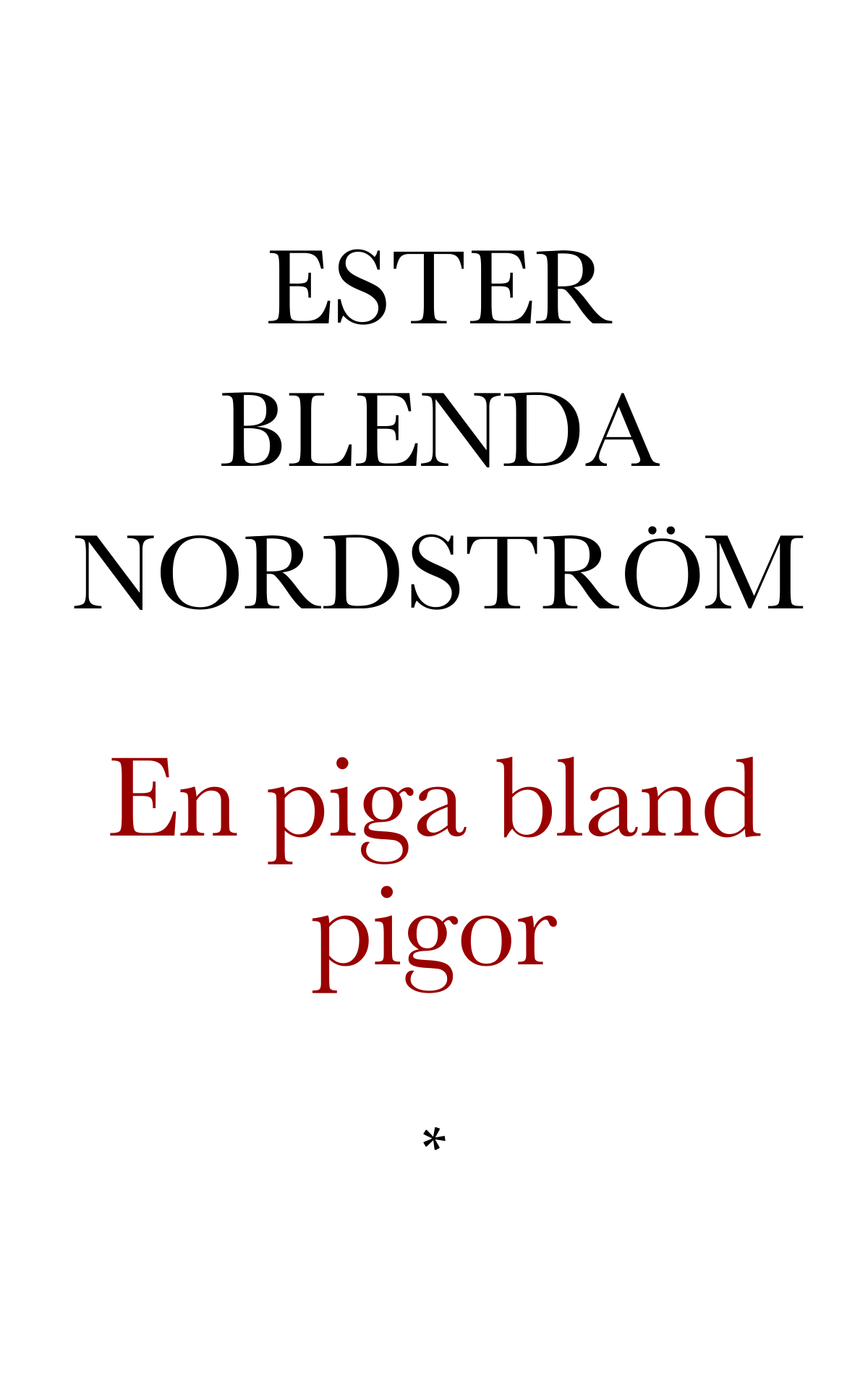 En piga bland pigor ebook cover